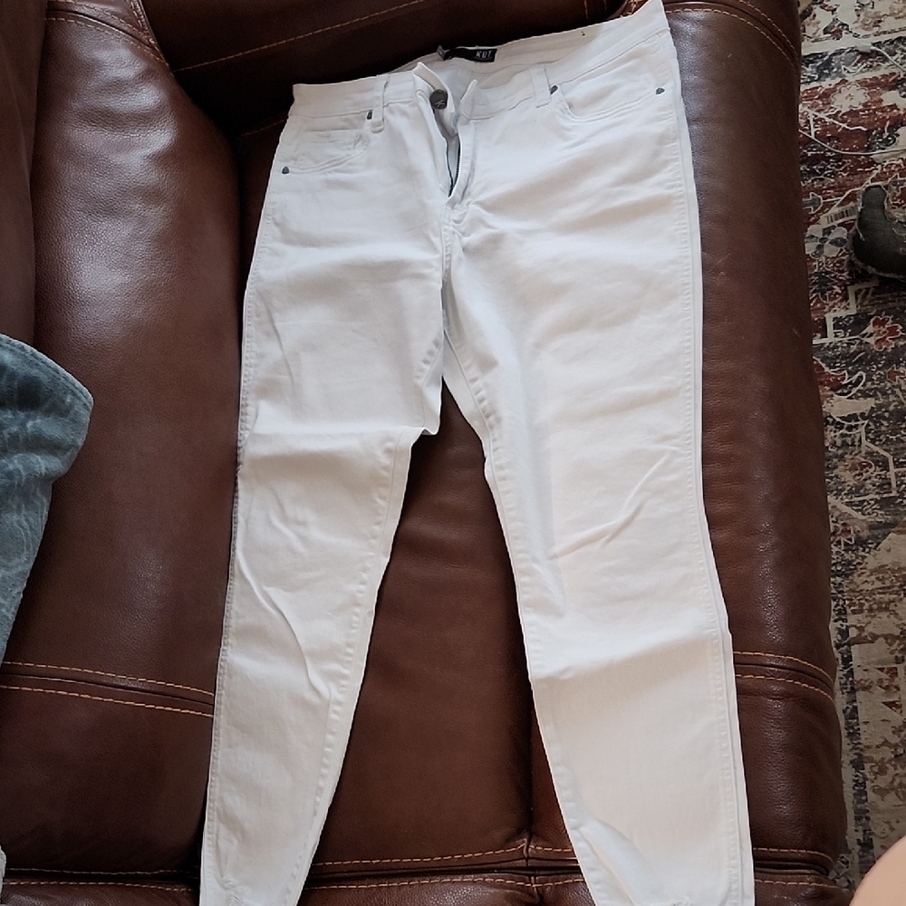 KUT 14 High Rise White Jeans